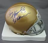 Paul Hornung Notre Dame Fighting Irish NCAA Hand Signed Mini Football Helmet with 56 Heisman Inscription