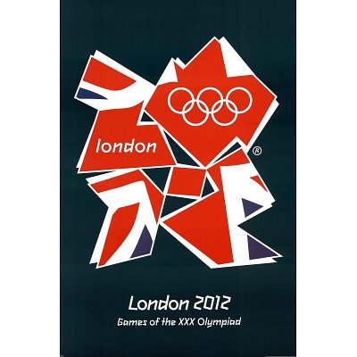 London 2012 Summer Olympics Union Jack Flag Sports Poster Print