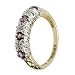 9ct Gold Ladies 203203/000/305 Diamond & Amethyst Set 1/2 Eternity Ring