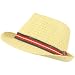 Structured Stiff Braid Summer Fedora Trilby Hat Natural