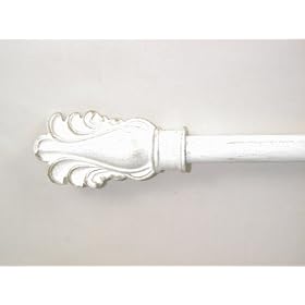 Window Curtain Rod Drapery Rod 44inch To 108inch Feather White gold by BackyardBargain LLC