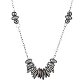 Long Chain Necklace with Disc Accents