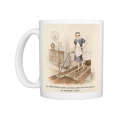 Photo Mugs of Vacuuming Carpet from Mary Evans