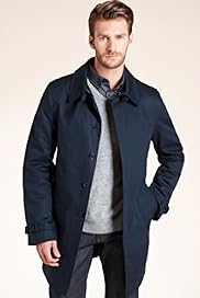 Autograph Pure Cotton Funnel Neck Trench Coat with Stormwear