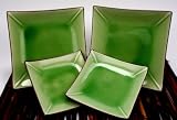 6-Pc Japanese Sushi Serving Set with Deluxe Chopsticks - Bali Green