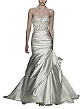 DAPENE Women Elegant Sweetheart Neckline Fold Formal Wedding Dress