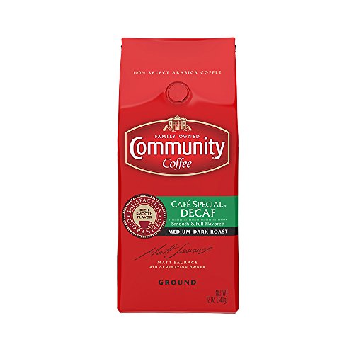 Community Coffee Ground Café Special Decaffeinated, 12 oz., 6 Count