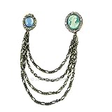 Double Pin Victorian Blue Cameo