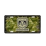 Dodge Camo Metal Auto Tag