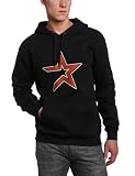 MLB Men's Houston Astros Suede Tek Long Sleeve Hooded Fleece Pullover (Black, XX-Large)