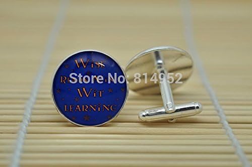 Pretty Lee Harry Potter 'Ravenclaw Personality' Jewelry Cufflinks In Silver Glass Cabochon Cuff Links C0160