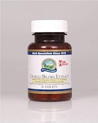 Nature's Sunshine Ginkgo Biloba Extract T/r Herbal Food Supplement Promotes Optimal Circulation to Brain 30 Tablets