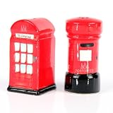Ceramic London Salt and Pepper Set, Post and Telephone Box