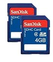 SanDisk B4GB 2 Pack SDHC Flash Memory Card SDSDB2L-004G-B35 ,Black