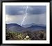 Lightning Strikes in the High Desert North of Phoenix, Ariz. Collections Framed Photographic Poster Print, 41x36
