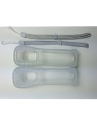 Personal Computer: 2X White Silicone Skin Case Cover With Wrist Strap For Nintendo Wii Remote Controller - Nintendo