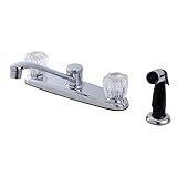 Kingston Brass FB112 7-5/8-Inch in Spout Reach Americana 8-Inch Kitchen Faucet with Side Sprayer, Po
