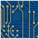 ArtScape 7' Blue Circuit Board Pool Table Cloth
