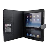 GTMax Black Folio Wallet Leather Protector Cover Case for Apple iPad 2 Wifi ....