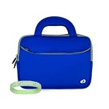 Amazon Kindle DX NEOPRENE SLEEVE CASE Cover Pouch Carrying Bag -- BLUE + Vangoddy tm, Live*Laugh*Love wrist band!!!