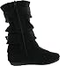 Lucky Top Girls Bank-21K Slouch Double Buckle Suede Boots With Zipper