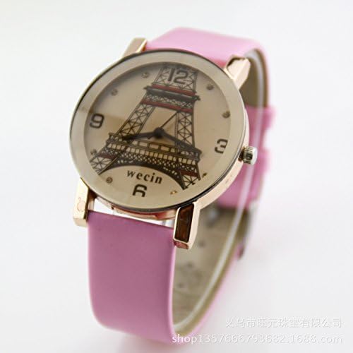 HKB Fashion watches classic love women Leather Watch Tower-Pink