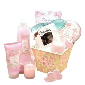 Victorian Romance Bath & Body Spa Basket for Women - Birthday, Thank You or Christmas Holiday Gift Idea for Her