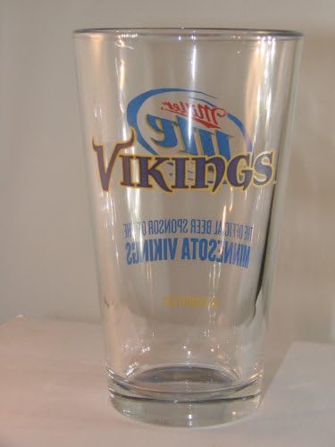 Miller Lite Minnesota Vikings Pint Glass (Pair)