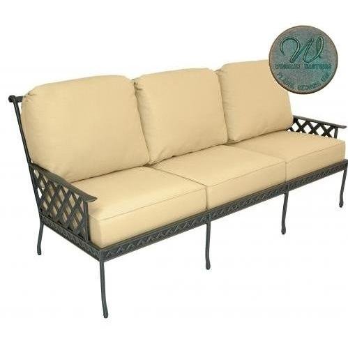 Windham Castings Savannah Tailored Back Deep Seating Sofa Frame Only, Grecian Green