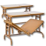 3 x Brown Breakaway Tables - Wrestling Figure Accessories (For WWE & TNA action figures)IMAGE