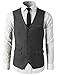 H2H Mens Formal Slim Fit Premium Business Dress Suit Button Down Vests