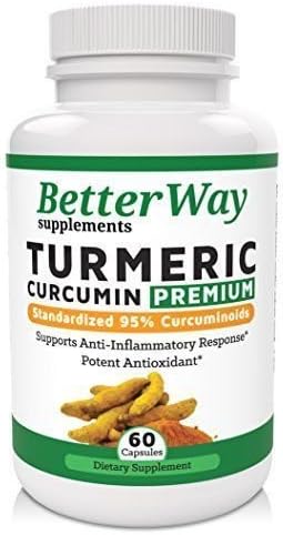 Better Way Supplements Turmeric Curcumin Anti Inflammatory Antioxidant 60 Caps 2 Bott.