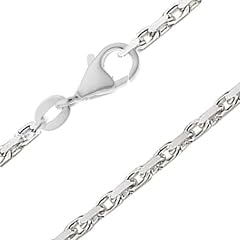 Schmuck-Pur Massive echt 925/- Silber Ankerkette 50cm Halskette