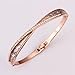 LEKANI Women Fashion Jewelry Alloy Crystals 18K Rose Gold Plated Bangle Bracelets
