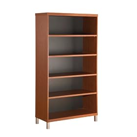 South Shore Furniture, U@Work Collection, Four Shelf Bookcase, Autumn Cherry and Solid... by South Shore Furniture
