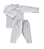 Under The Nile Layette Set, Ice Blue/Gingham, 0-3 Months