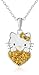 Hello Kitty Girls Crystal Birthstone Heart-Pendant Necklace, 18