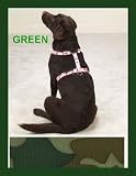 GREEN - SMALL - Adjustable Camo Dog Harnesses