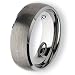 Beveled Edge Brushed & Polished Tungsten Carbide Ring (8.0 mm) - Sizes 7-13