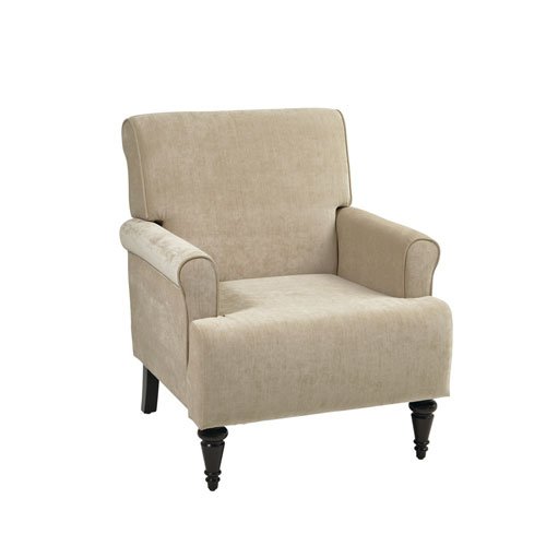 Avenue Six Fontana Arm Chair. Vintage Linen Fabric. Attractive Espresso Kiln Dried Hardwood Frame. Cushioned Seat and Back. Easy Care Fabric. Overall Dimensions:  31W x 33D x 36H