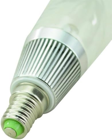 Metro Shop E14 Bulb 3W LED 300-360LM Warm White Light 110~240V Candle Lens Clear Lamp Energy Saving Silvery