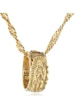 The Vatican Library Collection Gold-Tone Our Lady of Guadalupe "Health" Ring Pendant Necklace, 16"