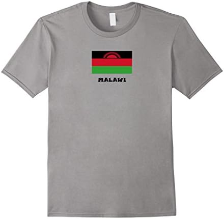 Malawi National Flag T-shirt Malawian National Flag Shirt - Male Medium - Slate