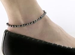 Magnetic Hematite Ankle Bracelet Anklet, 9.5 " - 1 anklet