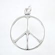 Peace Symbol Pendant in Sterling Silver, #8408