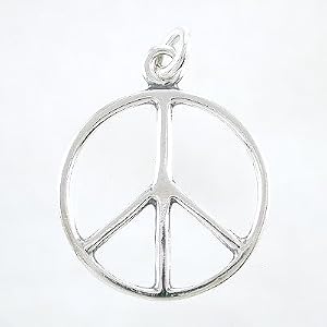 Peace Symbol Pendant in Sterling Silver, #8408