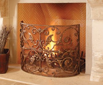 Gold Leaf Fireplace Screen
