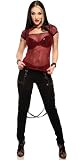 Lip Service Cap Sleeve Fishnet Top with Padlock