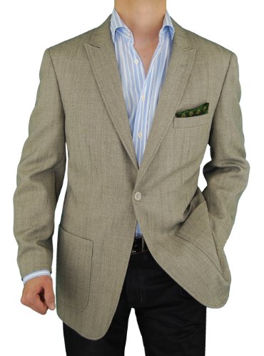Men’s Blazer One Button Modern Fit Coat Gray Touch of Tan Men’s Blazer One Button Modern Fit Coat Gray Touch of Tan