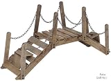 Br�cke aus Holz f�r den Garten 96cm Gartendeko